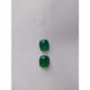 Natural Green Onyx Gemstone Cushion Shape Buff Top Cutting Cabs Pair Stones For Earrings