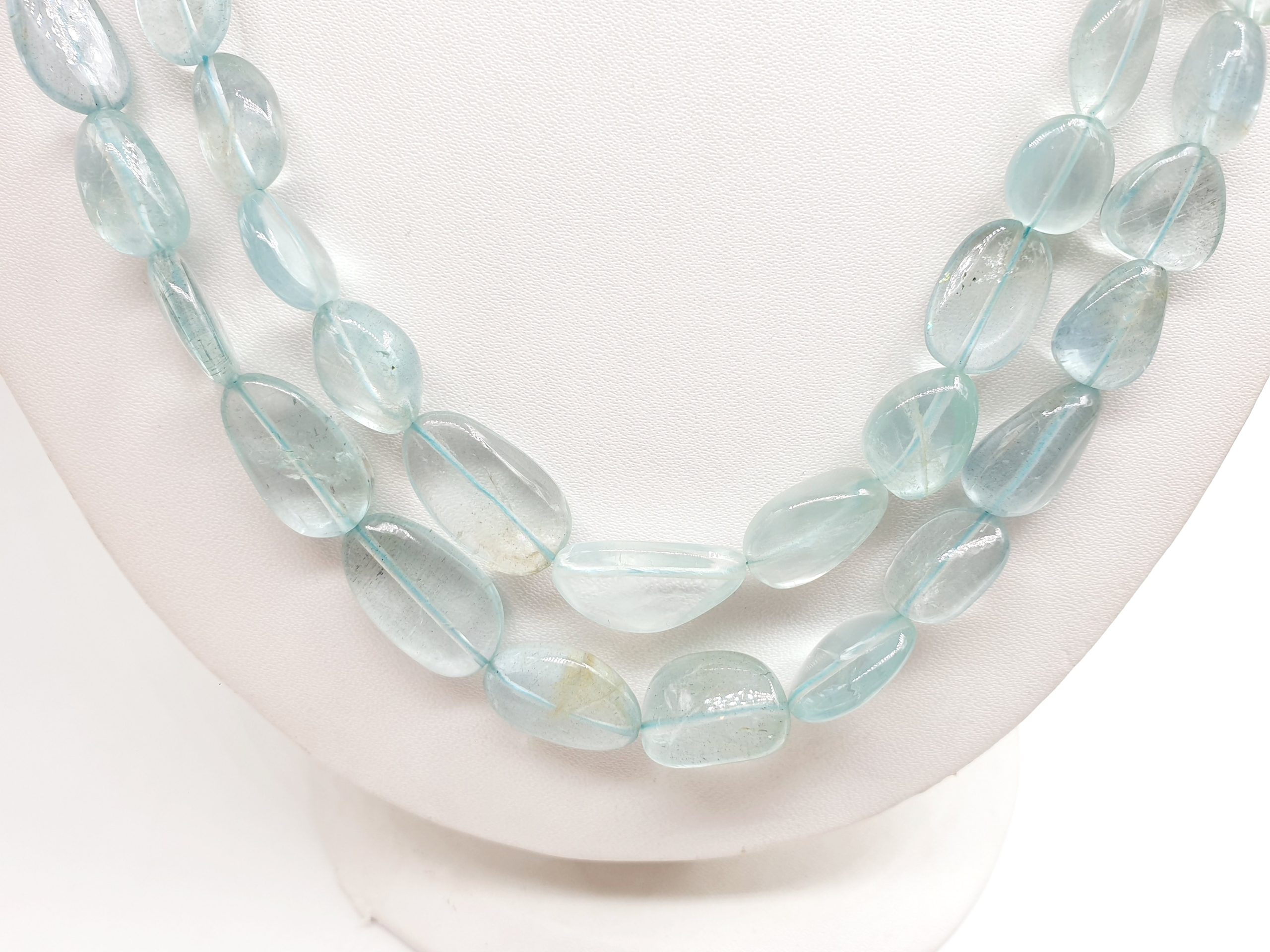 Aquamarine Raw Crystal & White Topaz Necklace (AQM-RDN-385.) | Rananjay  Exports